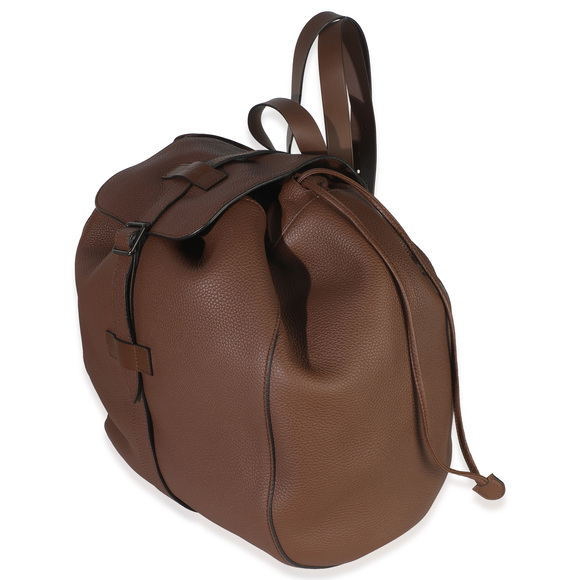 Gucci Brown Pebbled Leather Large Grand Prix Backpack - Picture 4 of 8